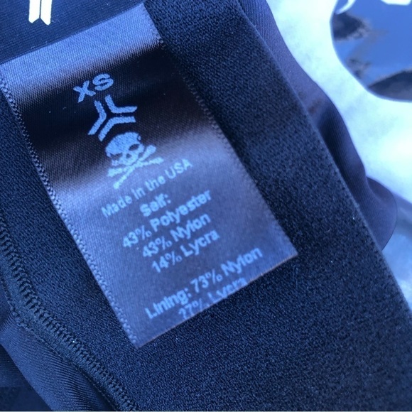 Ultracore x Soulcycle Skull and Lightning Bolt Shiny Ombré Leggings XS - Picture 7 of 8